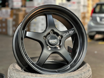 New 17X7.5 ET35 Lenso D1SF High Rim (4 wheel) Matt Black 5X114.3