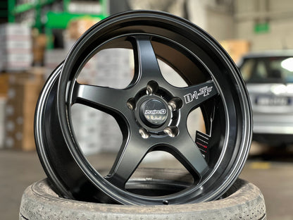 New 17X7.5 ET35 Lenso D1SF High Rim (4 wheel) Matt Black 5X114.3