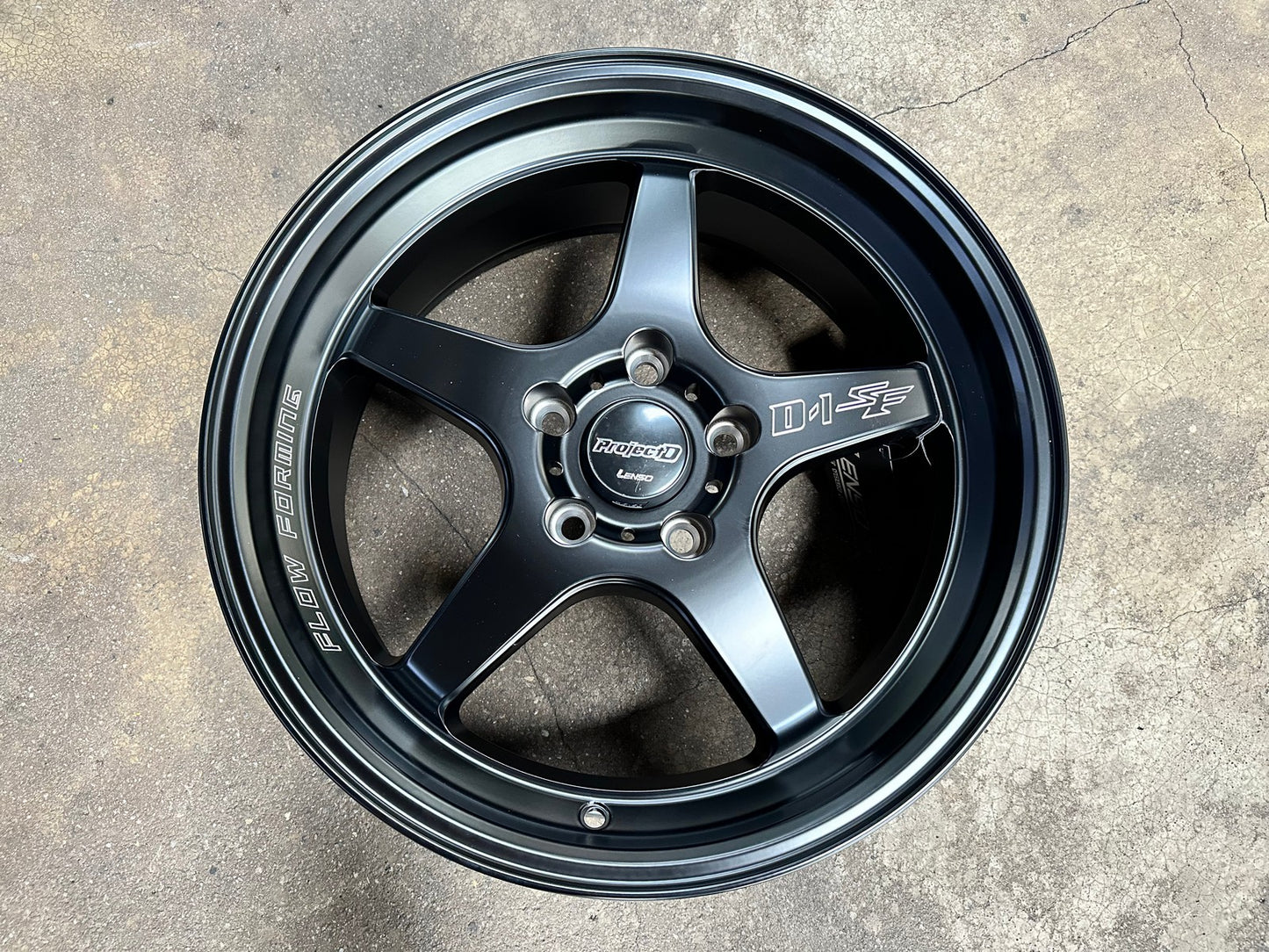New 17X7.5 ET35 Lenso D1SF High Rim (4 wheel) Matt Black 5X114.3