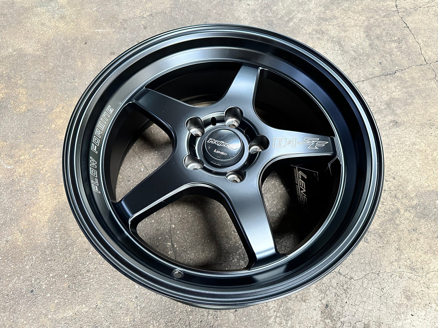 New 17X7.5 ET35 Lenso D1SF High Rim (4 wheel) Matt Black 5X114.3