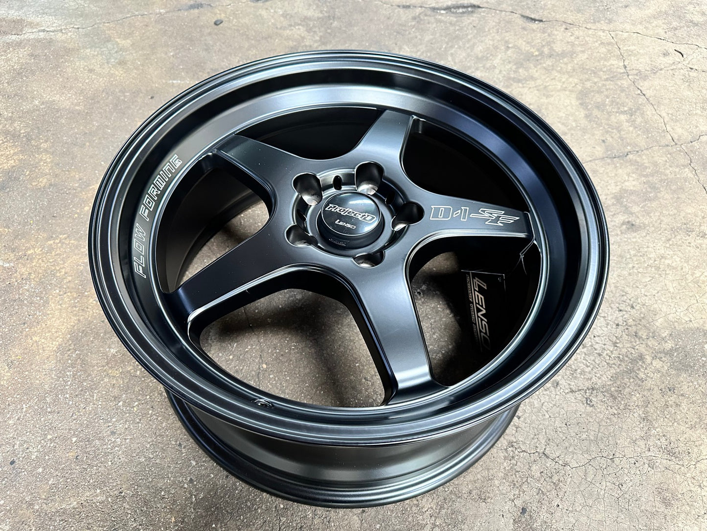 New 17X7.5 ET35 Lenso D1SF High Rim (4 wheel) Matt Black 5X114.3