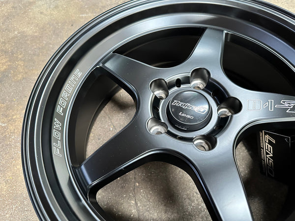 New 17X7.5 ET35 Lenso D1SF High Rim (4 wheel) Matt Black 5X114.3