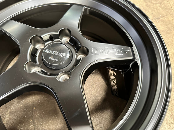 New 17X7.5 ET35 Lenso D1SF High Rim (4 wheel) Matt Black 5X114.3
