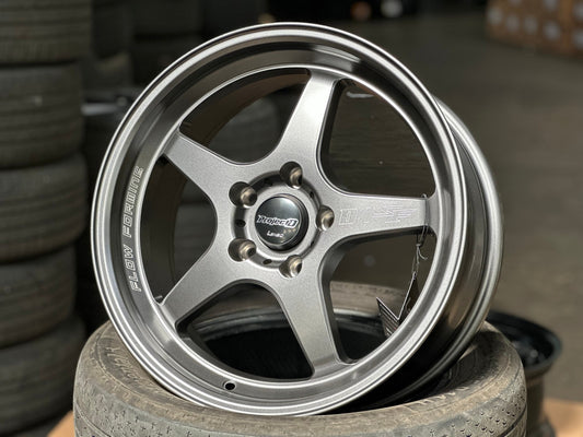 New 17X7.5 ET35 Lenso D1SF High Rim (4 wheel) Matt Gunmetal 5X114.3