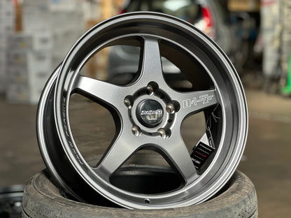 New 17X7.5 ET35 Lenso D1SF High Rim (4 wheel) Matt Gunmetal 5X114.3