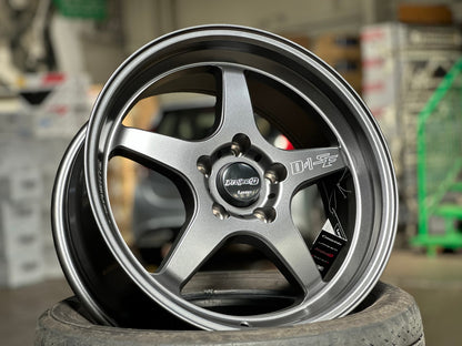 New 17X7.5 ET35 Lenso D1SF High Rim (4 wheel) Matt Gunmetal 5X114.3