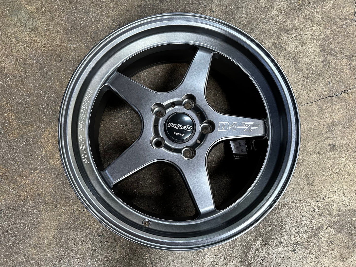 New 17X7.5 ET35 Lenso D1SF High Rim (4 wheel) Matt Gunmetal 5X114.3