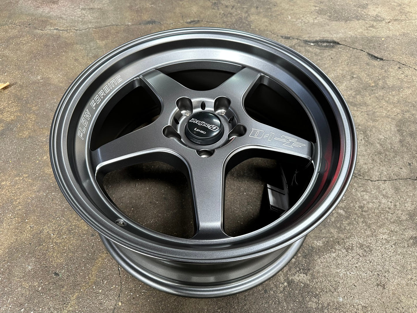 New 17X7.5 ET35 Lenso D1SF High Rim (4 wheel) Matt Gunmetal 5X114.3