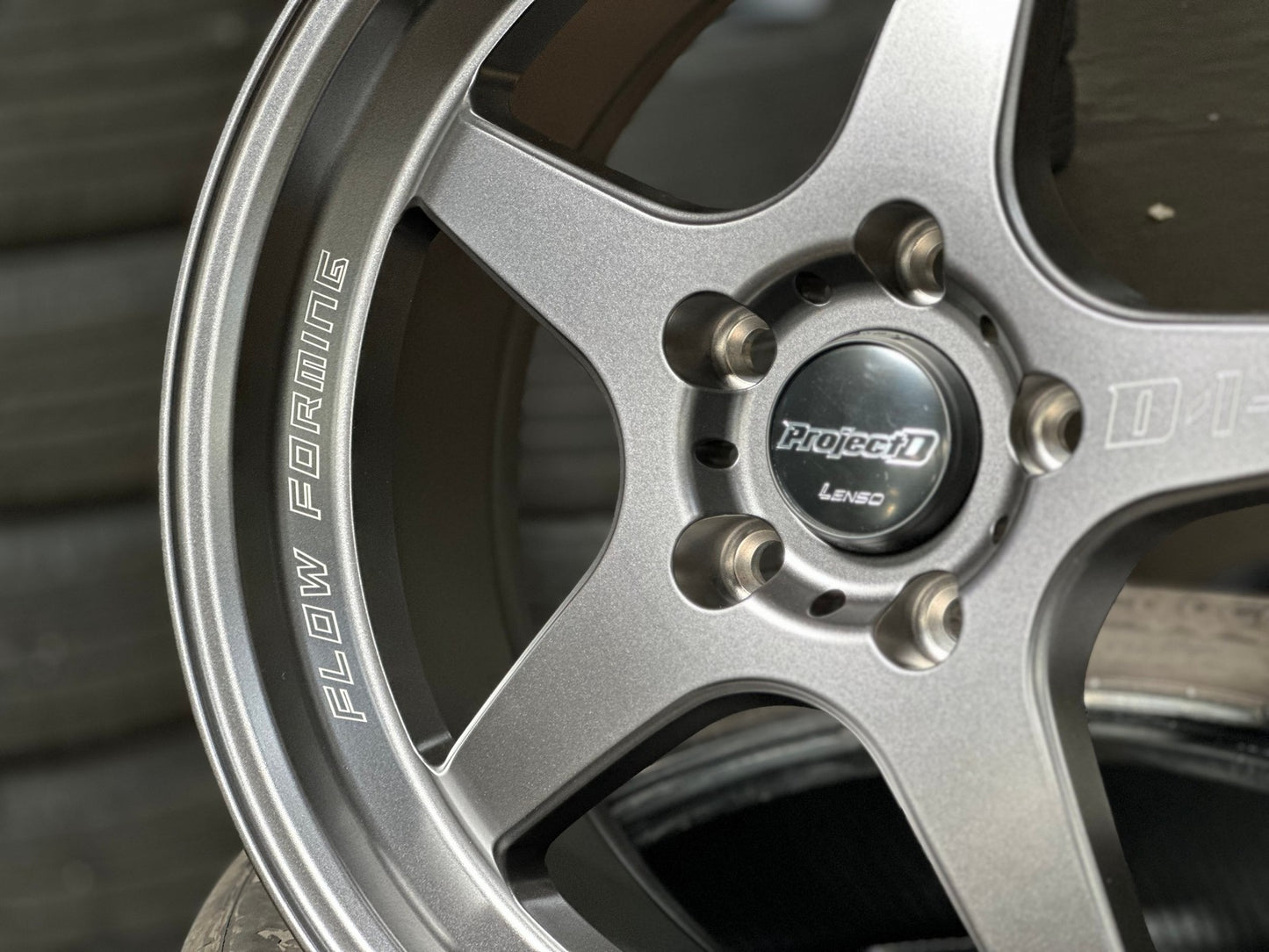 New 17X7.5 ET35 Lenso D1SF High Rim (4 wheel) Matt Gunmetal 5X114.3