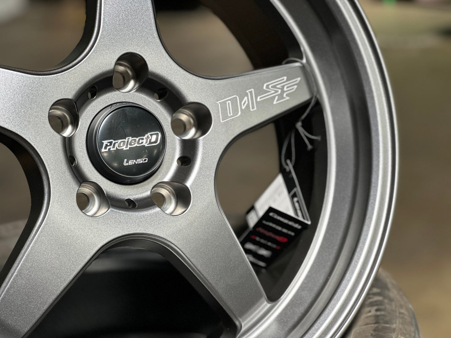 New 17X7.5 ET35 Lenso D1SF High Rim (4 wheel) Matt Gunmetal 5X114.3