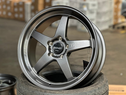 New 18X8 ET45 Lenso D1SF High Rim (4 wheel) Matt Gunmetal 5X114.3