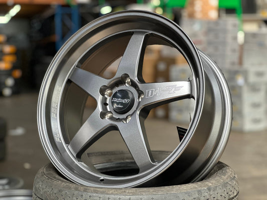 New 18X8 ET45 Lenso D1SF High Rim (4 wheel) Matt Gunmetal 5X114.3