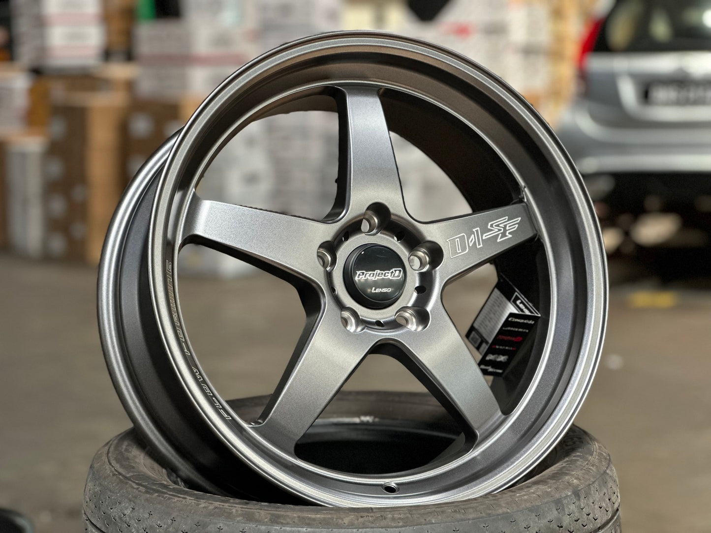 New 18X8 ET45 Lenso D1SF High Rim (4 wheel) Matt Gunmetal 5X114.3