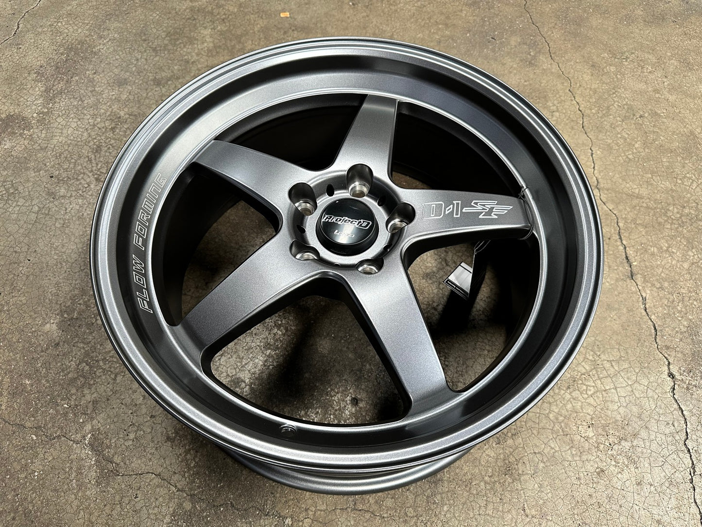 New 18X8 ET45 Lenso D1SF High Rim (4 wheel) Matt Gunmetal 5X114.3