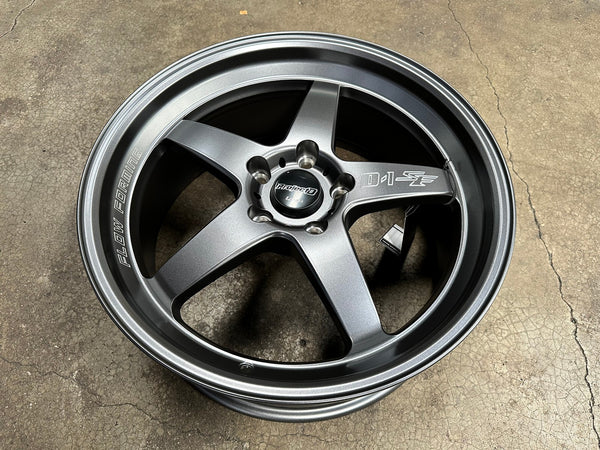 New 18X8 ET45 Lenso D1SF High Rim (4 wheel) Matt Gunmetal 5X114.3