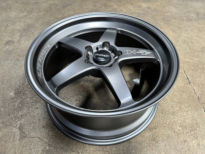 New 18X8 ET45 Lenso D1SF High Rim (4 wheel) Matt Gunmetal 5X114.3