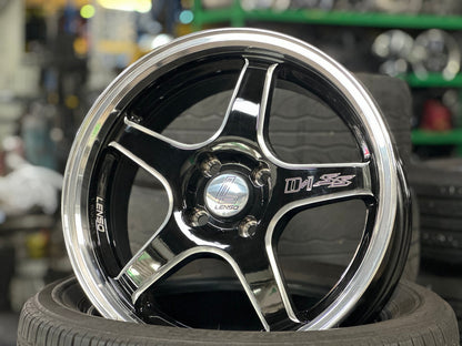New 16X7 ET35 Lenso D1SS Rim (4 wheel) Gloss Black 4X100