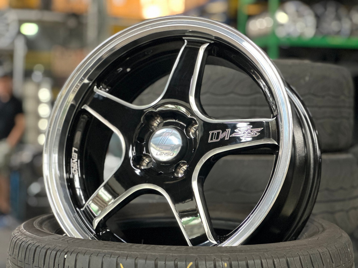 New 16X7 ET35 Lenso D1SS Rim (4 wheel) Gloss Black 4X100