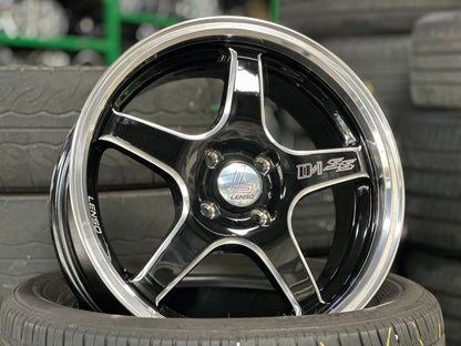 New 16X7 ET35 Lenso D1SS Rim (4 wheel) Gloss Black 4X100