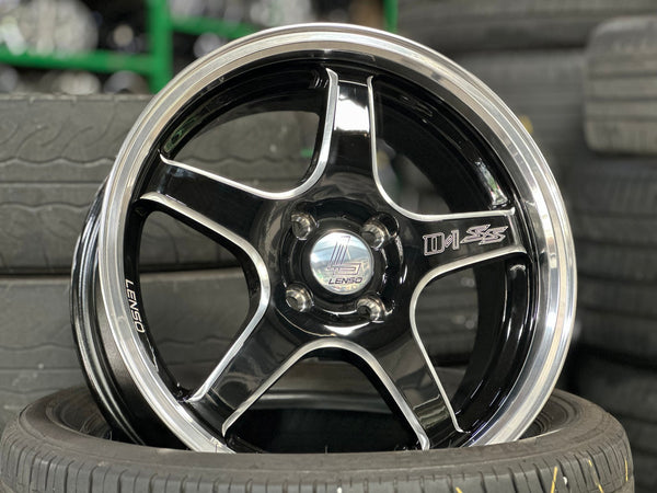 New 16X7 ET35 Lenso D1SS Rim (4 wheel) Gloss Black 4X100