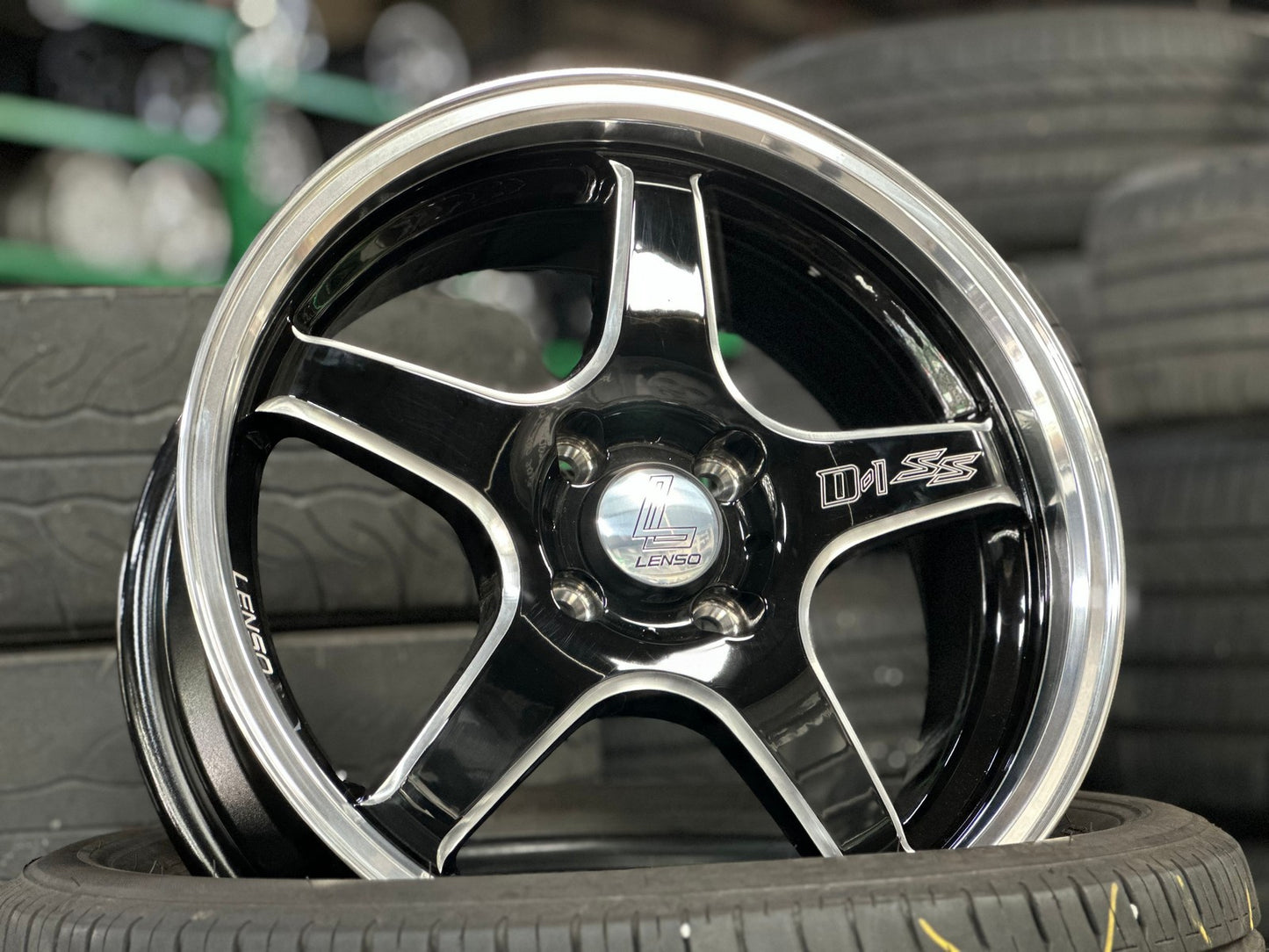New 16X7 ET35 Lenso D1SS Rim (4 wheel) Gloss Black 4X100