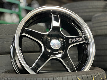 New 16X7 ET35 Lenso D1SS Rim (4 wheel) Gloss Black 4X100