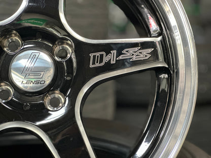 New 16X7 ET35 Lenso D1SS Rim (4 wheel) Gloss Black 4X100
