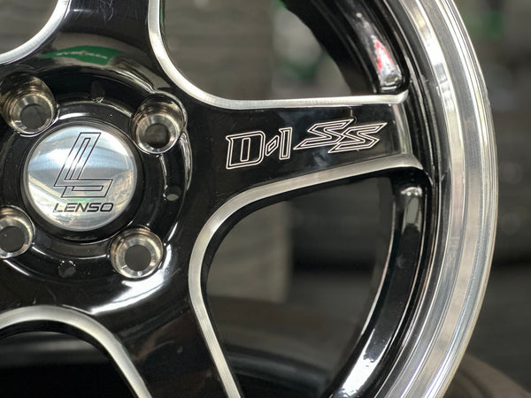 New 16X7 ET35 Lenso D1SS Rim (4 wheel) Gloss Black 4X100