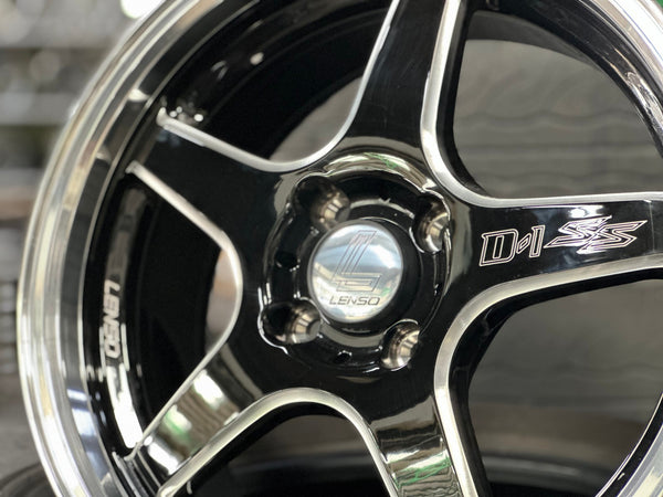 New 16X7 ET35 Lenso D1SS Rim (4 wheel) Gloss Black 4X100