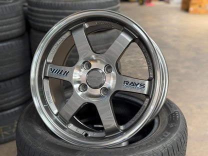 New 15X7 ET38 D1 TE37 OG Design Rim (4 wheel) Gloss Gunmetal 4X100