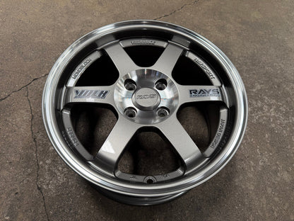 New 15X7 ET38 D1 TE37 OG Design Rim (4 wheel) Gloss Gunmetal 4X100