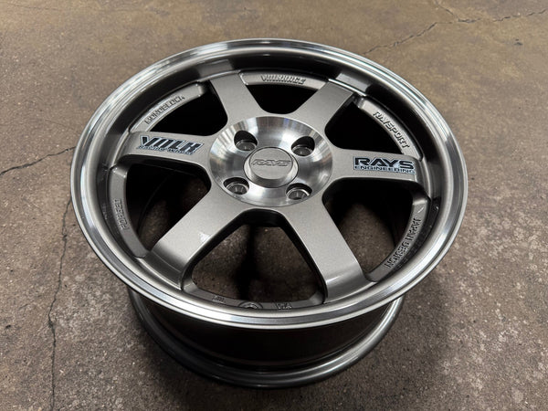 New 15X7 ET38 D1 TE37 OG Design Rim (4 wheel) Gloss Gunmetal 4X100