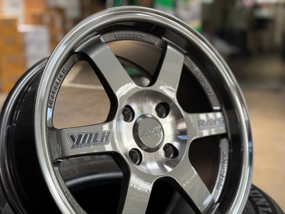 New 15X7 ET38 D1 TE37 OG Design Rim (4 wheel) Gloss Gunmetal 4X100