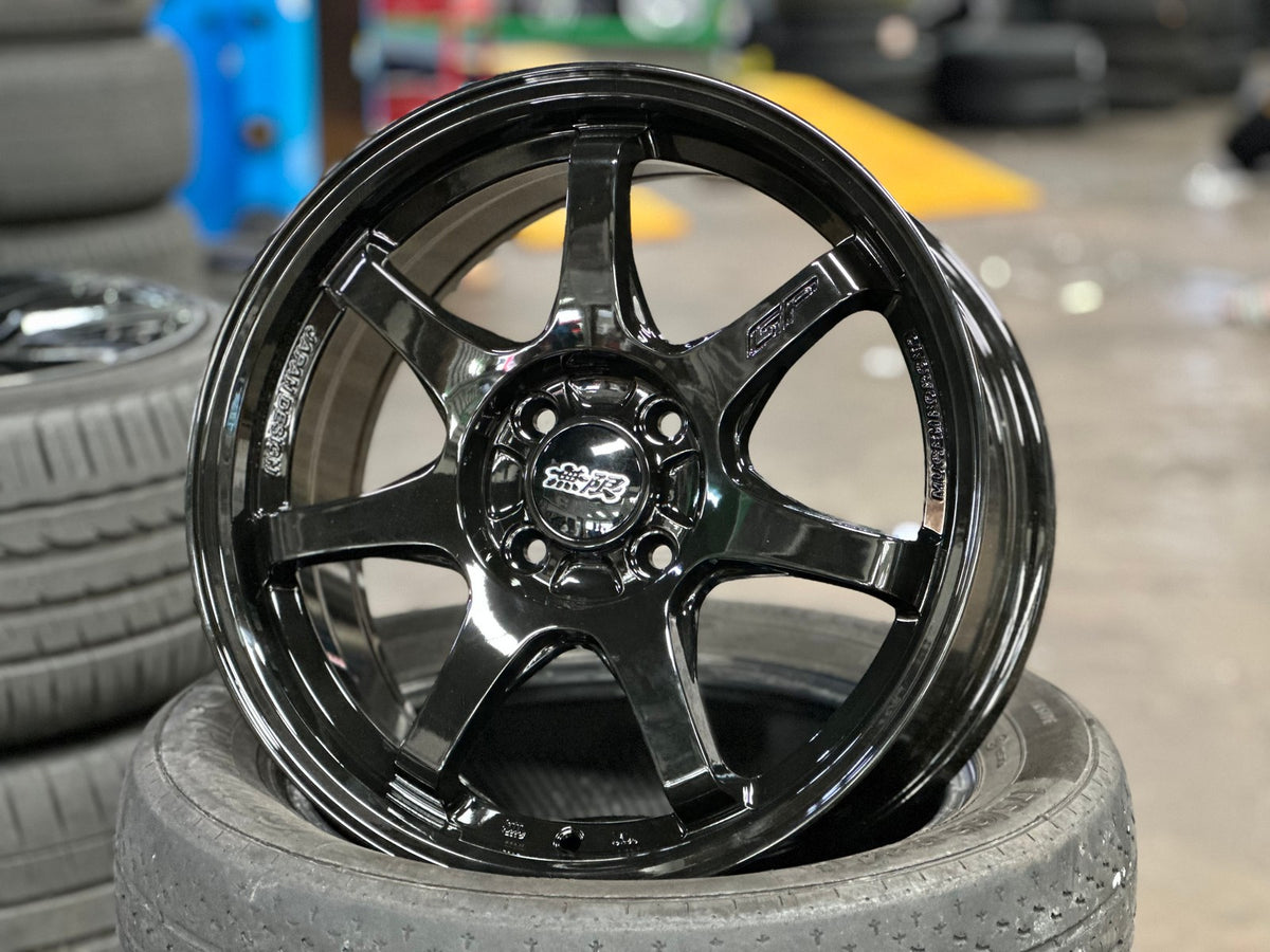 New 16X7 ET38 Mugen Design GP Rim (4 wheel) Gloss Black 4X100