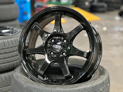 New 16X7 ET38 Mugen Design GP Rim (4 wheel) Gloss Black 4X100