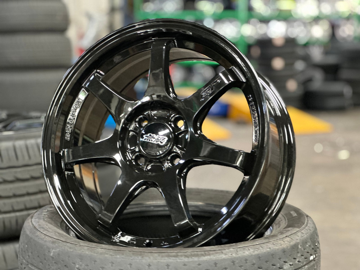 New 16X7 ET38 Mugen Design GP Rim (4 wheel) Gloss Black 4X100