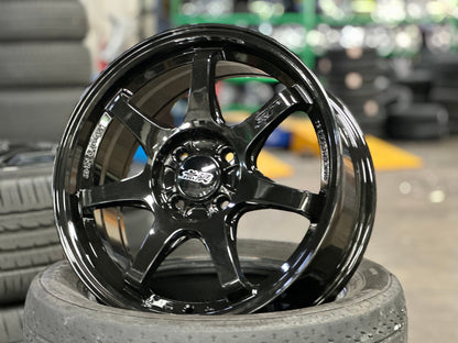 New 16X7 ET38 Mugen Design GP Rim (4 wheel) Gloss Black 4X100