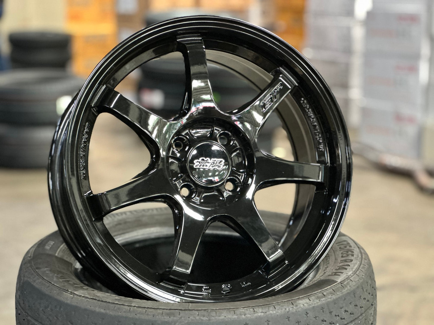 New 16X7 ET38 Mugen Design GP Rim (4 wheel) Gloss Black 4X100