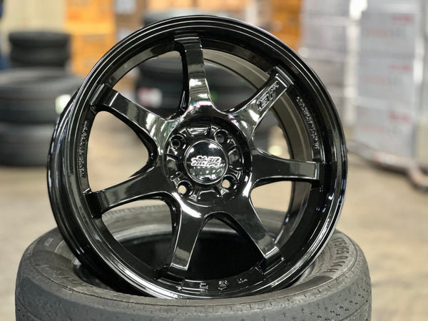 New 16X7 ET38 Mugen Design GP Rim (4 wheel) Gloss Black 4X100