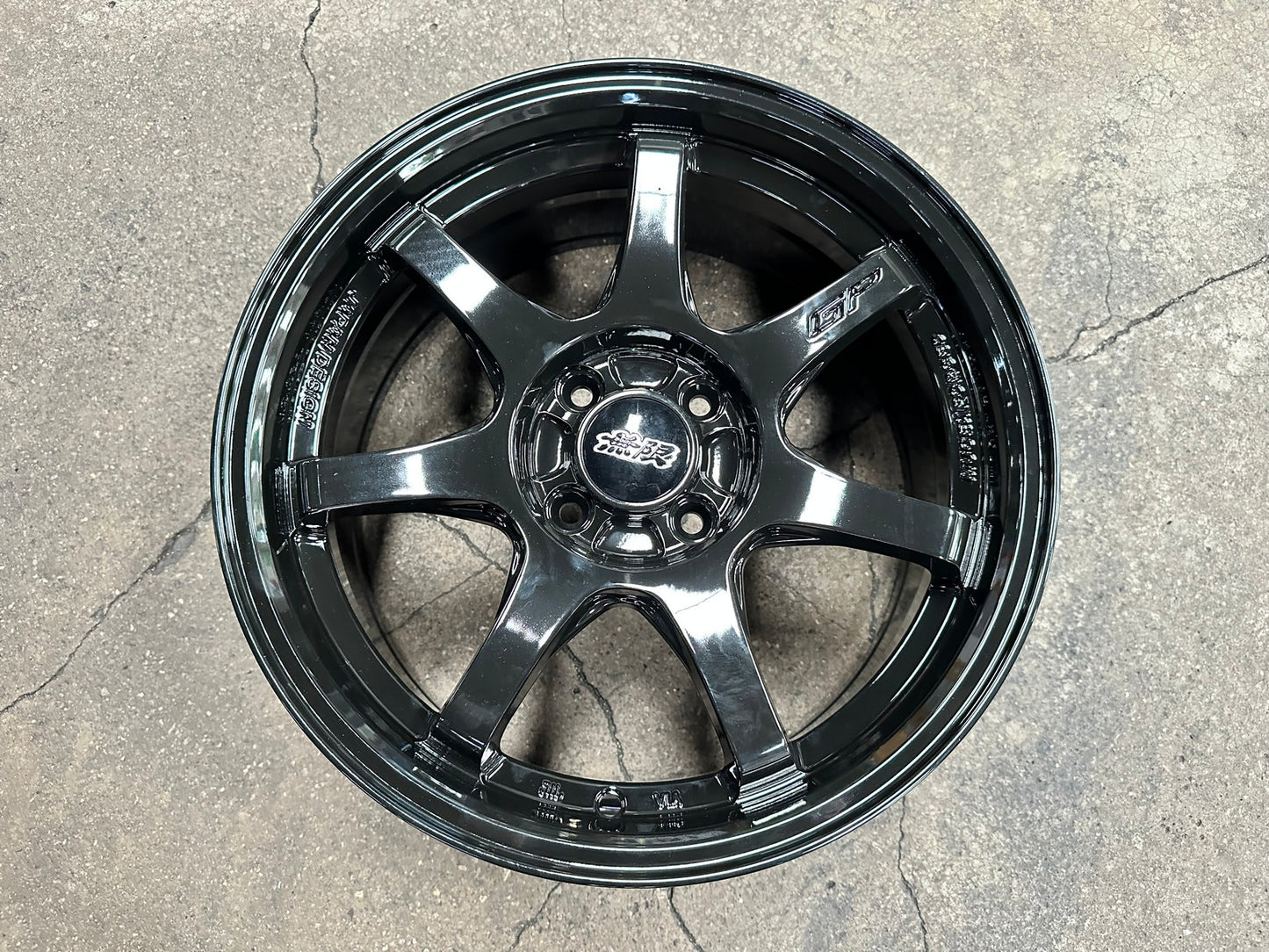 New 16X7 ET38 Mugen Design GP Rim (4 wheel) Gloss Black 4X100