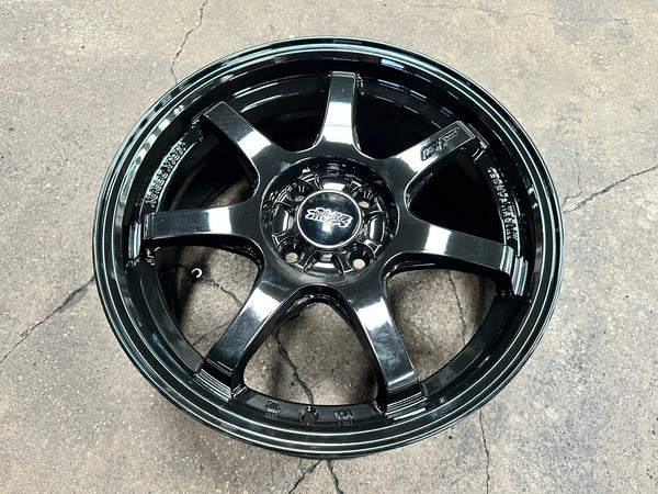New 16X7 ET38 Mugen Design GP Rim (4 wheel) Gloss Black 4X100