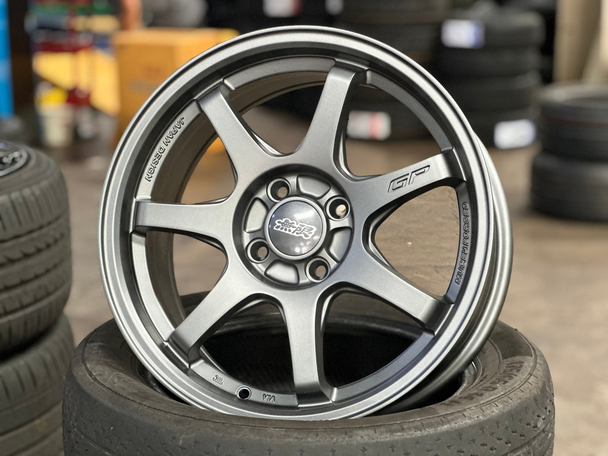 New 16X7 ET38 Mugen Design GP Rim (4 wheel) Matt Gunmetal 4X100 – King ...