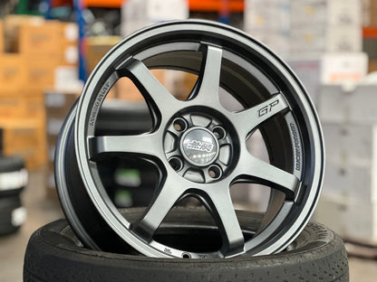 New 16X7 ET38 Mugen Design GP Rim (4 wheel) Matt Gunmetal 4X100