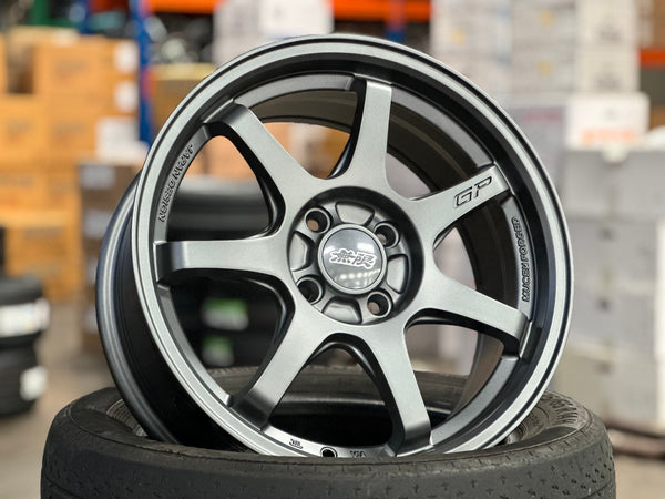 New 16X7 ET38 Mugen Design GP Rim (4 wheel) Matt Gunmetal 4X100