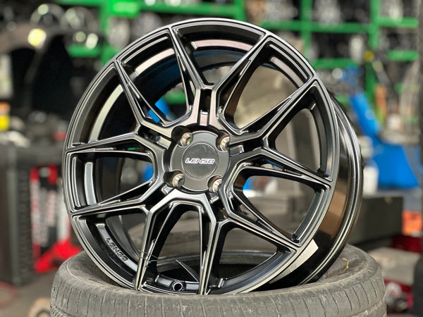 New 17X7 ET35 Lenso Draken Rim (4 wheel) Matt Black 4X100