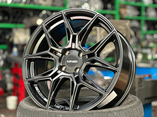 New 17X7 ET35 Lenso Draken Rim (4 wheel) Matt Black 4X100