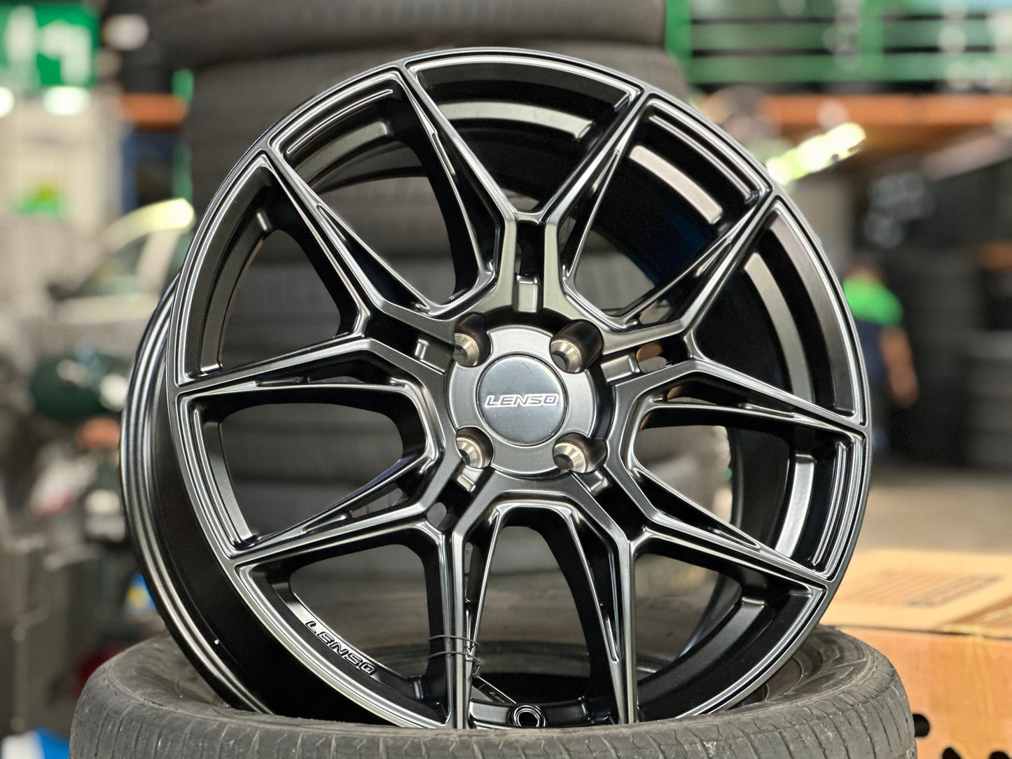 New 17X7 ET35 Lenso Draken Rim (4 wheel) Matt Black 4X100
