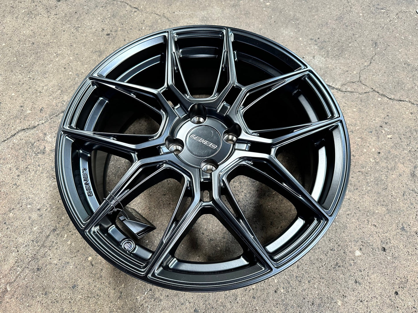 New 17X7 ET35 Lenso Draken Rim (4 wheel) Matt Black 4X100