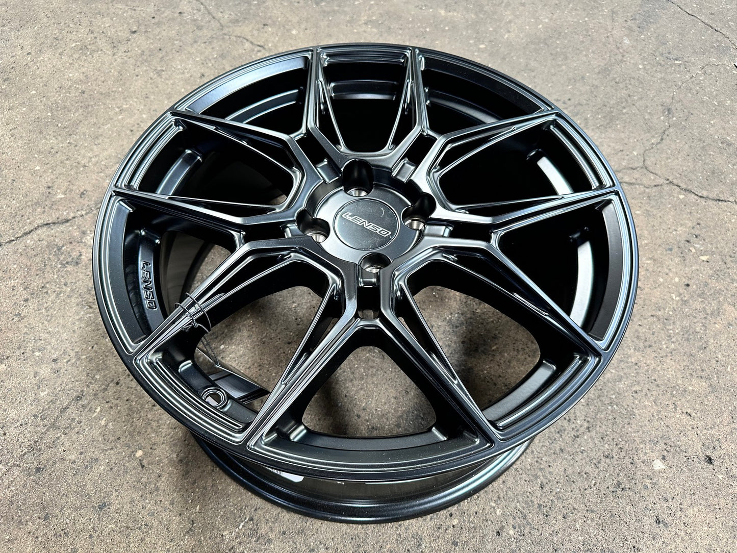 New 17X7 ET35 Lenso Draken Rim (4 wheel) Matt Black 4X100