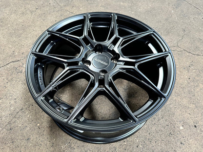 New 17X7 ET35 Lenso Draken Rim (4 wheel) Matt Black 4X100